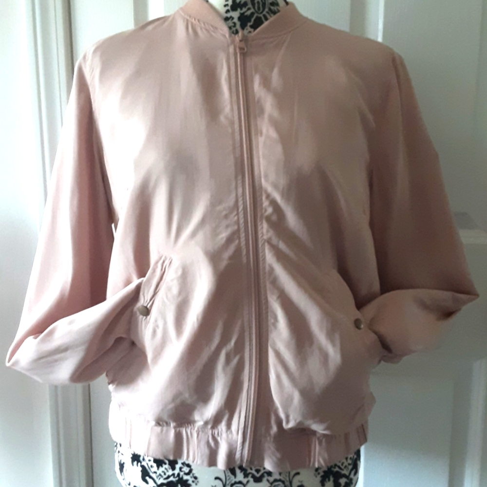 WOMENS LINED LIGHTWEIGHT BOMBER JACKET M